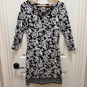 open lace back dress Ava Presley 26308 – Black & White Strapless Mini Dress with Bow Back main image 1